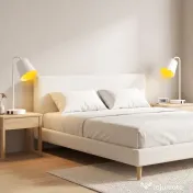 HOMCOM Set de 2 Veioze Moderne din Oțel cu Porturi USB, Soclu E27, Bec Neinclus, Alb | Aosom Romania 