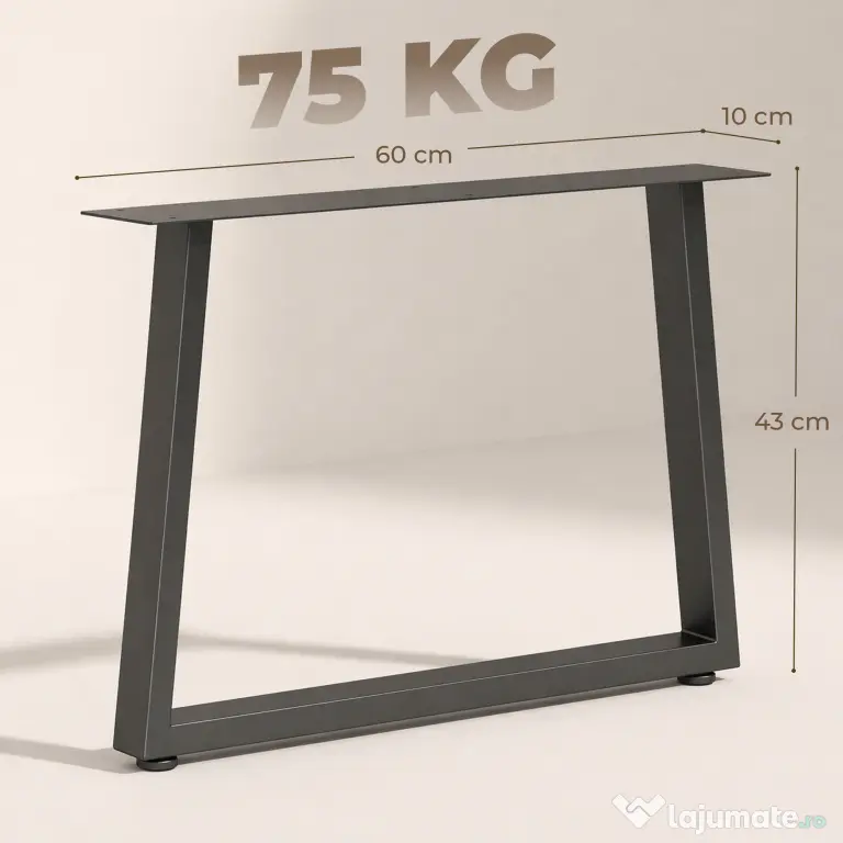 HOMCOM picioare fier suport metal bază | Aosom Romania