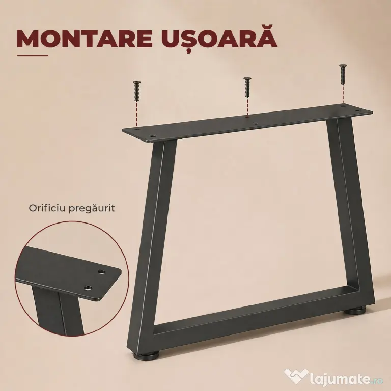 HOMCOM picioare fier suport metal bază | Aosom Romania