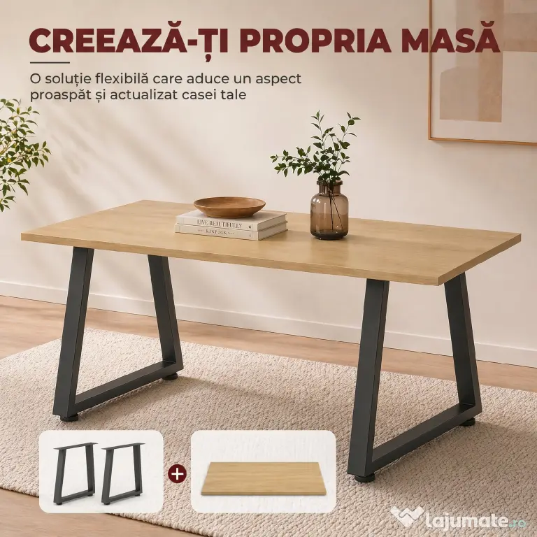 HOMCOM picioare fier suport metal bază | Aosom Romania