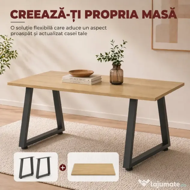 HOMCOM picioare fier suport metal bază | Aosom Romania