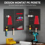 HOMCOM Panou perforat de perete | Aosom Romania