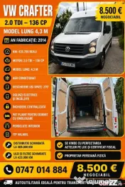Vw crafter An fabricație 2014 Km 435700 reali Motor 2.0 136 CP Model lung 4.3 m 