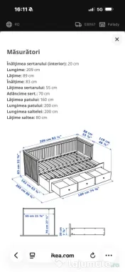 Divan extensibil Ikea - NOU 