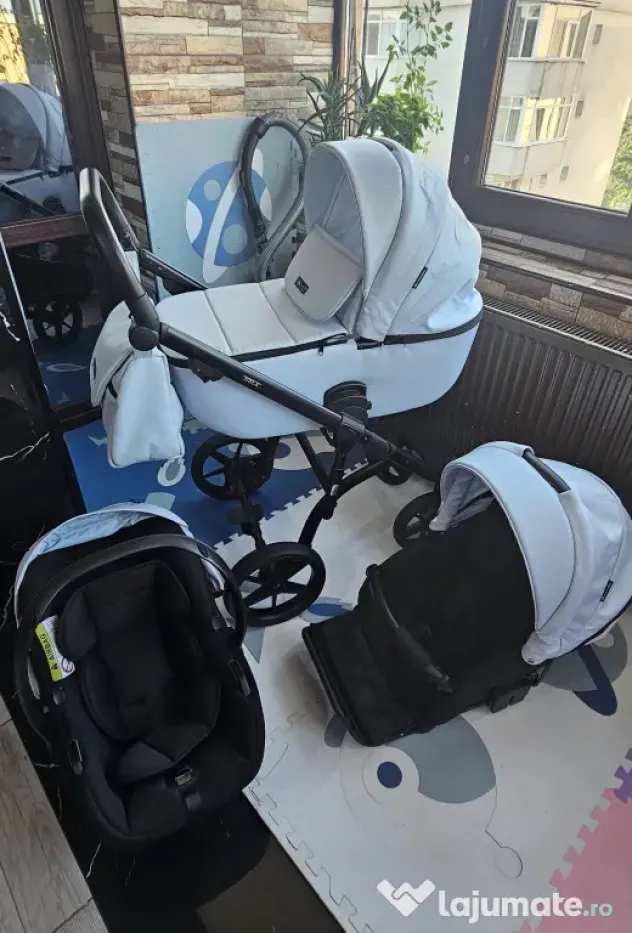 Carucior 3in1 Nola Adamex Natura Collection cu scoica testata Adac