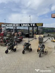 Închiriez scara 11m, tocător crengi, mașină canelat, tăvălug  gazon, transpalet 