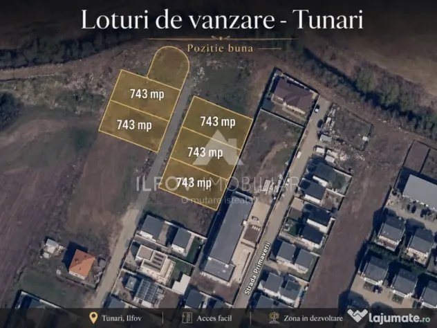 Lot teren casa Tunari 743mp