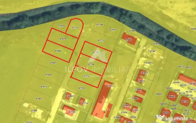 Lot teren casa Tunari 743mp