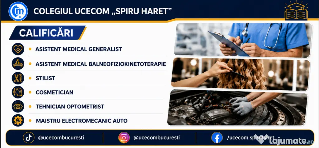 Înscrieri Școala Postliceală - Colegiul UCECOM Spiru Haret