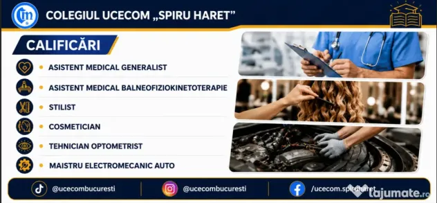Înscrieri Școala Postliceală - Colegiul UCECOM Spiru Haret