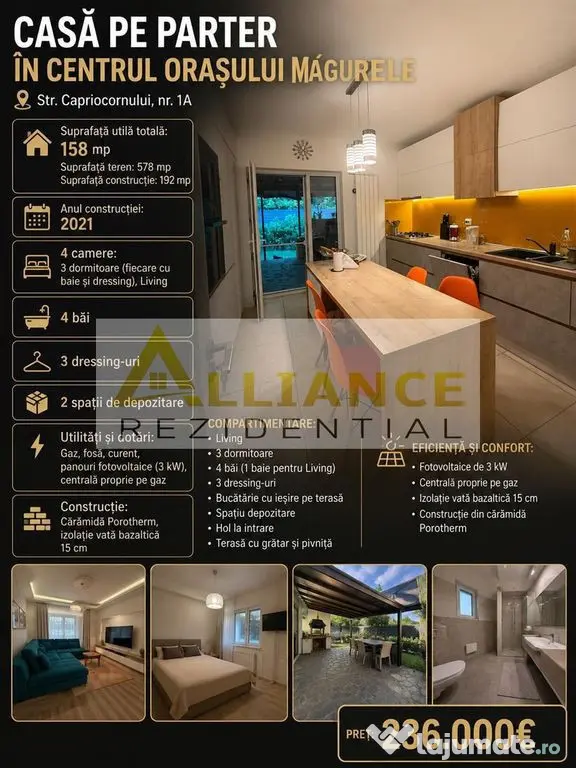 CENTRU MAGURELE-CASA INDIVIDUALA-PARTER-4 CAMERE-4 BAI