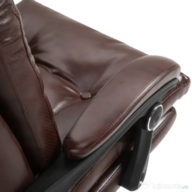 Vinsetto Scaun de Birou Ergonomic Suport pentru picioare Detasabil Inaltime Reglabila Maro