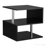 Homcom Masuta Joasa Salon – Lemn Negru 50×50×50 cm