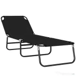 Outsunny Scaune de Piscina Sezlong Pliabile, Scaune de Bronzat