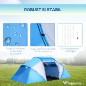 Outsunny Cort pentru Camping pentru 6 Persoane 460 × 230 × 195cm 