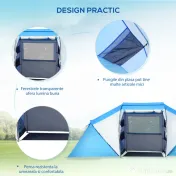 Outsunny Cort pentru Camping pentru 6 Persoane 460 × 230 × 195cm 