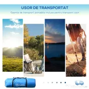 Outsunny Cort pentru Camping pentru 6 Persoane 460 × 230 × 195cm 