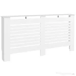HOMCOM Acoperitor de Radiatoare cu Raft Portaoggetti, din Lemn, 152x19x81 cm, Alb