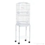 PawHut colivie pentru pasari, 46.5x36x157cm, alba