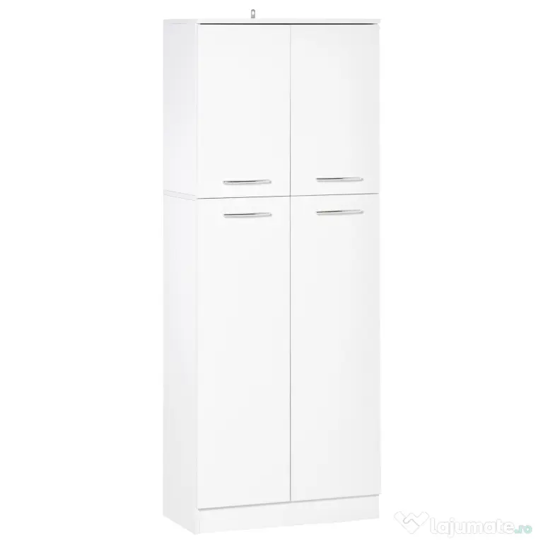Homcom Dulap de depozitare, cu 2 compartimente și rafturi reglabile pentru dormitor living birou, 59×31×155 cm