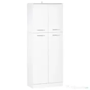 Homcom Dulap de depozitare, cu 2 compartimente și rafturi reglabile pentru dormitor living birou, 59×31×155 cm