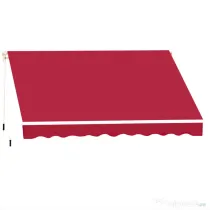 Outsunny perdea tip rulou impermeabil, 295x245cm, bordeaux