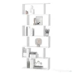 HOMCOM Librarie de Design Modern Rafturi Alb, 80x23x192cm