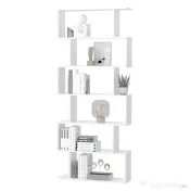 HOMCOM Librarie de Design Modern Rafturi Alb, 80x23x192cm 