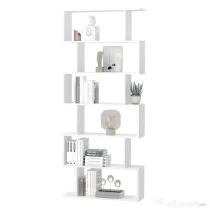 HOMCOM Librarie de Design Modern Rafturi Alb, 80x23x192cm