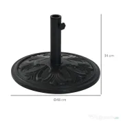 Outsunny Baza Rotunda Umbrela 13 kg HDPE + Beton