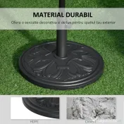 Outsunny Baza Rotunda Umbrela 13 kg HDPE + Beton