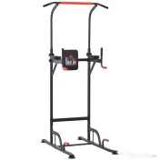 HOMCOM Bară de Tracțiuni Reglabilă pentru Fitness, Aparat Multifuncțional cu Cadru din Oțel, Max. 120 kg 
