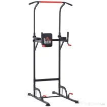 HOMCOM Bară de Tracțiuni Reglabilă pentru Fitness, Aparat Multifuncțional cu Cadru din Oțel, Max. 120 kg