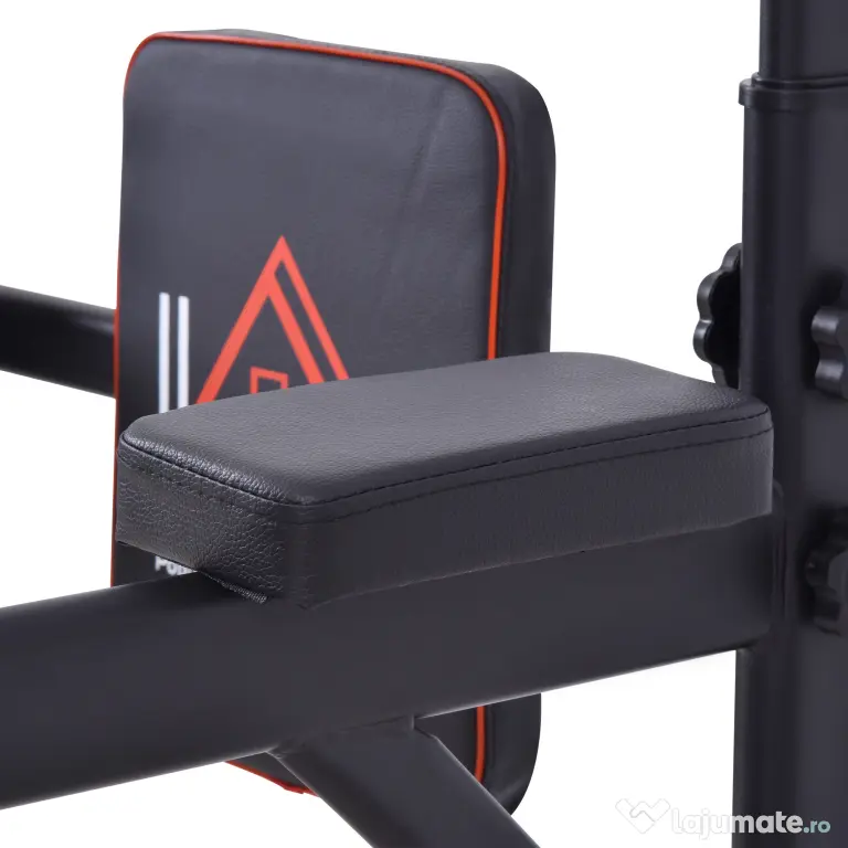 HOMCOM Bară de Tracțiuni Reglabilă pentru Fitness, Aparat Multifuncțional cu Cadru din Oțel, Max. 120 kg