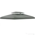 Outsunny Prelata pentru Foisor 4x3 m cu 2 Niveluri, gri