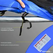 HOMCOM Protecție Margine pentru Trambulină, Ø366x1.5 cm, Albastru
