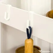 HOMCOM Cărucior Bucătărie Multifuncțional cu 4 Polițe și 3 Cârlige, Oțel și Plastic, 40x19x90 cm, Alb