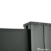 Outsunny Prelată Laterală Retractabilă cu Mâner, Separator Grădină din Metal și Poliester 180 g/m², Anti UV, pentru Intimitate în Exterior, pentru Balcon sau Grădină, 600x180 cm, Gri 