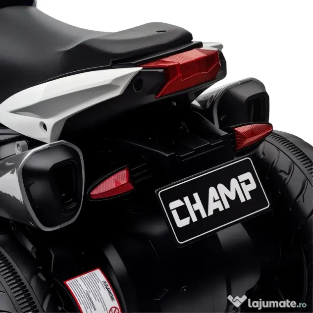HOMCOM Motocicletă Electrică pentru Copii 3-5 Ani Max. 25kg cu Lumini, Muzică, Baterie 6V și Viteză 3km/h, 86x42x52 cm, Albastră