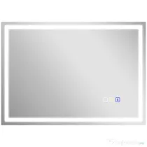 HOMCOM Oglindă Baie Antiaburire cu Lumină LED și Difuzor Bluetooth 50x70 cm