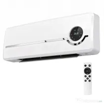 HOMCOM Aerotermă Ceramică 2000W de Perete cu 3 Moduri, Temperatură Reglabilă, Temporizator, Telecomandă, Blocare pentru Copii, Alb
