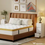HOMCOM Set de 2 noptiere cu 2 sertare și raft deschis, moderne și compacte, 25x30x65 cm, alb