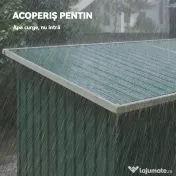 Outsunny Depozit de Grădină 3.18m² din Oțel Galvanizat cu Fante de Aerisire, Spațiu de Depozitare cu Uși Glisante Blocabile, Acoperiș Înclinat, Mănuși, 272x134x182 cm, Verde Închis 