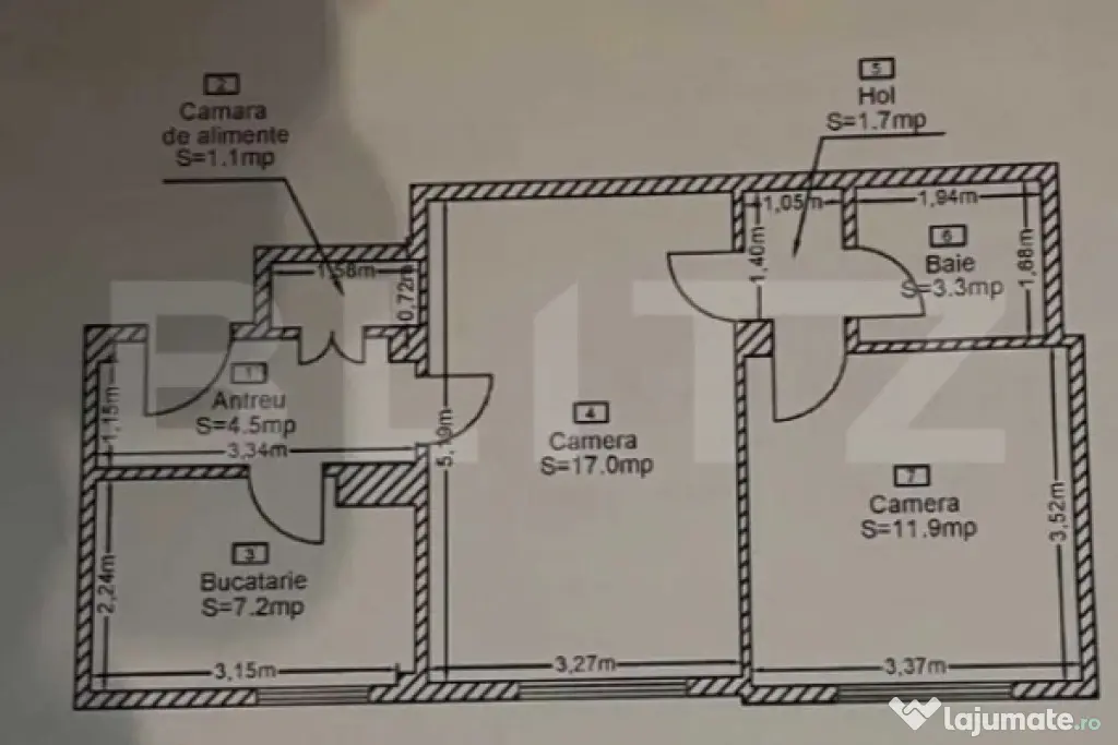 Apartament cu 2 camere, 47 mp, zona Horea-Ideal pentru locui