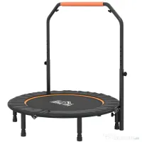 HOMCOM Trambulină Fitness Mini Pliabilă 45", cu Mâner Reglabil din Spumă, Portocaliu 