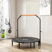 HOMCOM Trambulină Fitness Mini Pliabilă 45", cu Mâner Reglabil din Spumă, Portocaliu