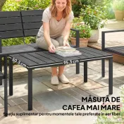 Outsunny Set Mobilier de Grădină cu Canapea, Fotolii și Măsuță, Ideal pentru Exterior