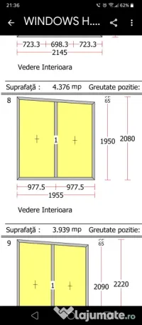 Trapez PVC Rehau gri antracit termopan
