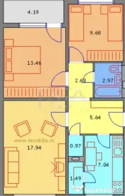 3 camere, decomandat, 66mp, bloc anvelopat-Drumul Taberei 