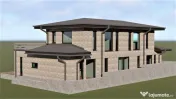 Teren 1000 mp & Proiect Duplex P+E, Sinaia - Zamora, Panoram 